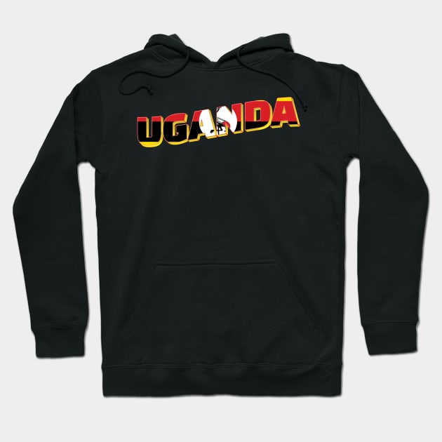 Uganda vintage style retro souvenir Hoodie by DesignerPropo